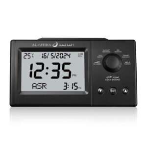 101 Black Table Digital Islamic Azan Table Clock