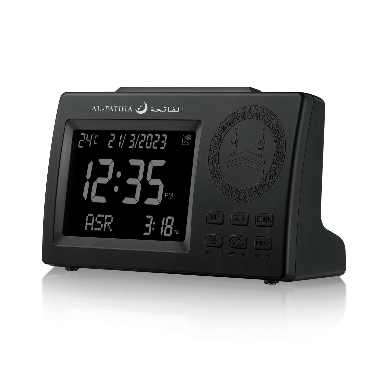 106 Black Table Digital Islamic Azan Table Clock - Image 4