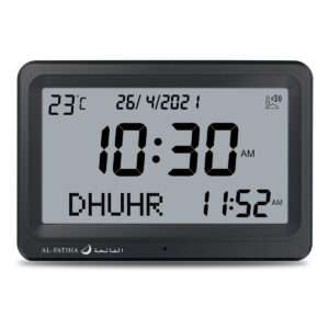 113 Black Rectangle Digital Islamic Azan Table Clock