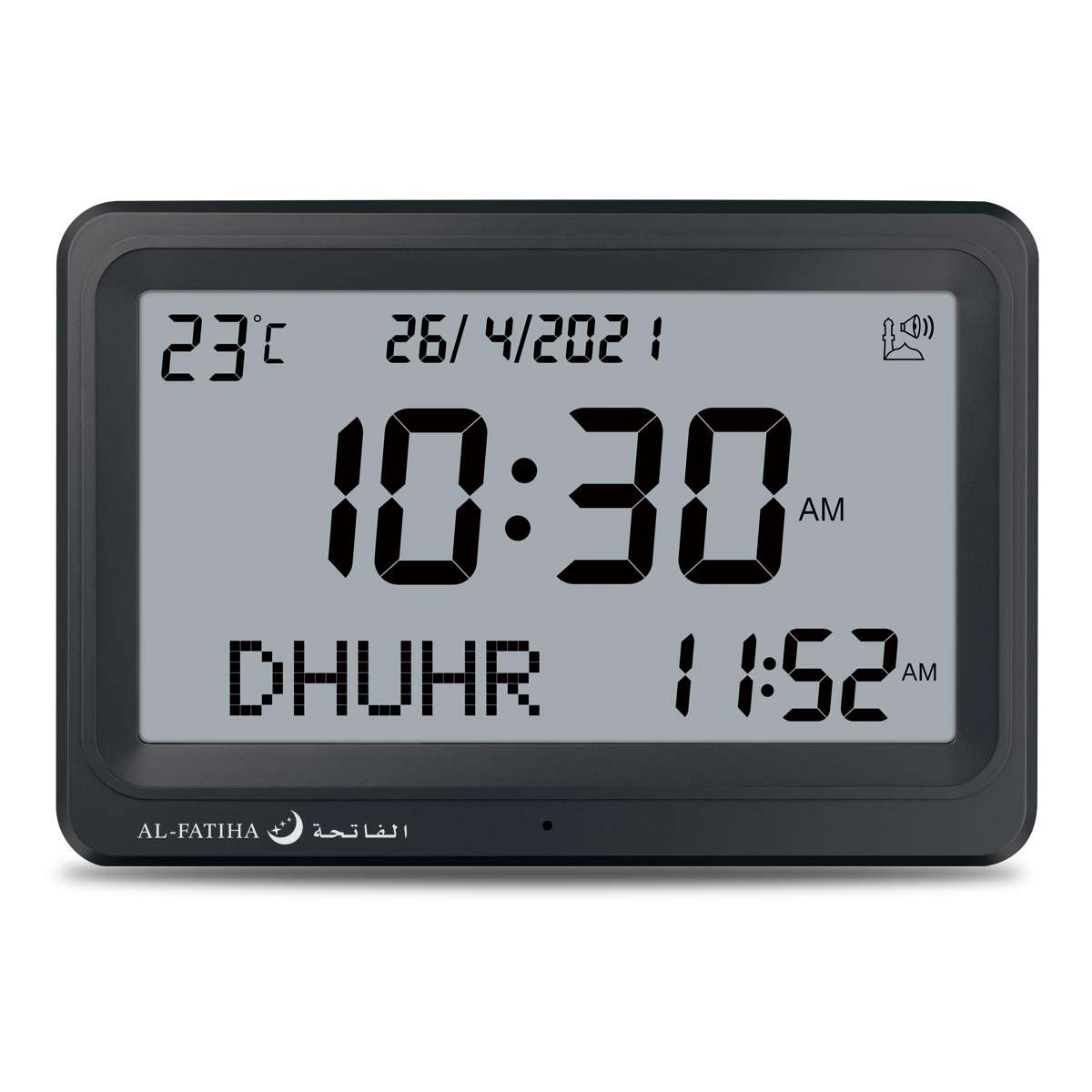 113 Black Rectangle Digital Islamic Azan Table Clock