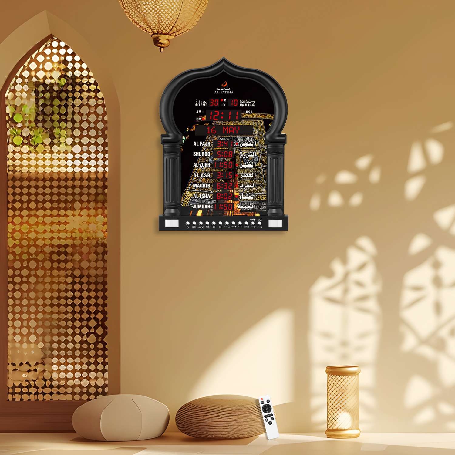 5115 Black Masjid Arch Led Wall Clock - Image 5